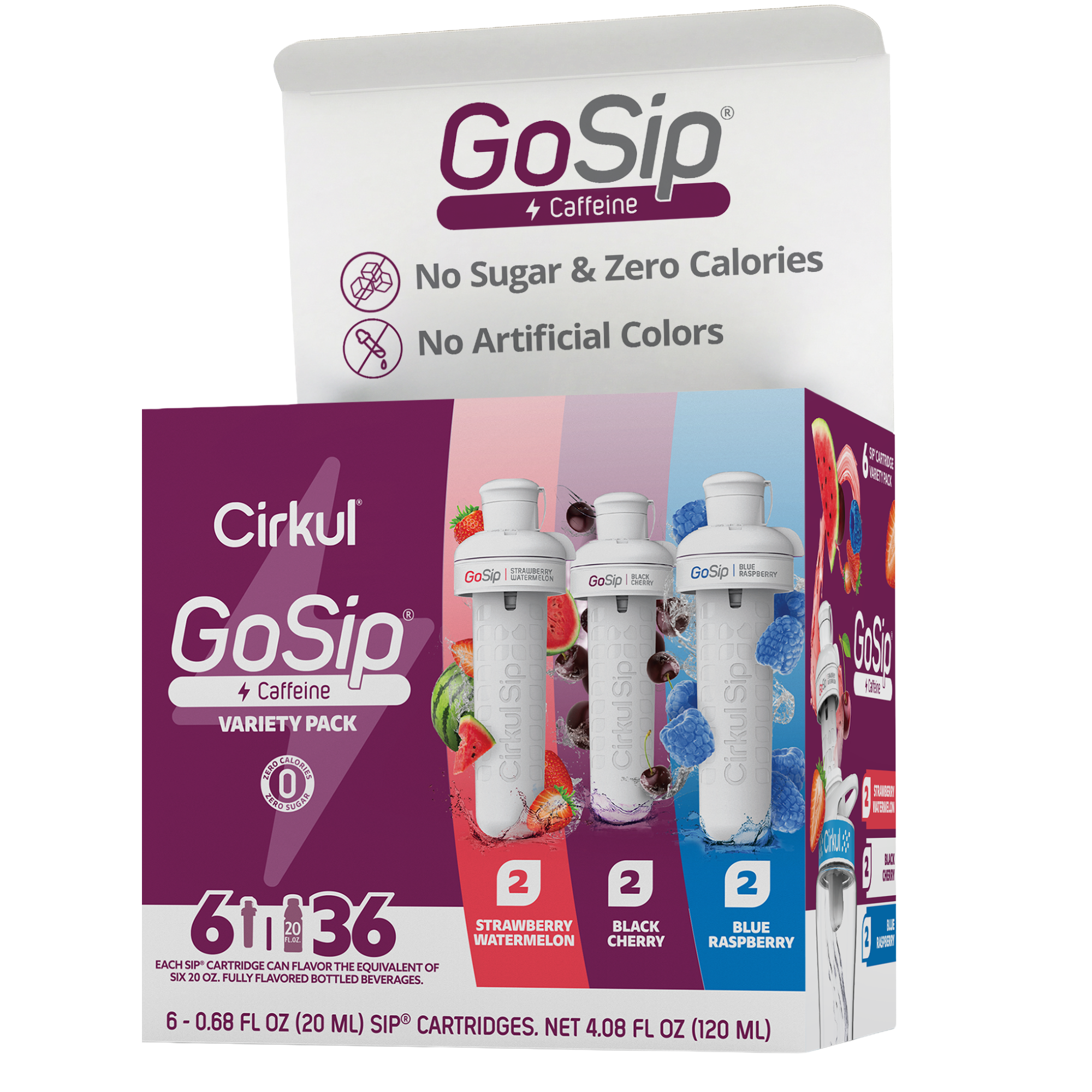 Base: GoSip Flavor Cartridge Variety Pack, 6-Pack