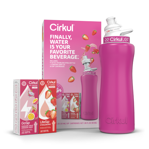 CX: 32oz. Hot Pink Stainless Steel Bottle Starter Kit (2C)